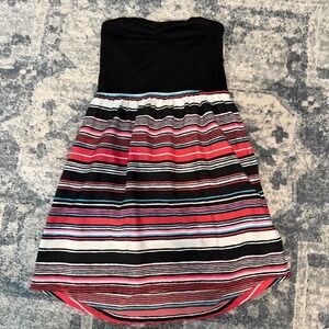 vintage Y2K Roxy Strapless Striped Sun Dress size S